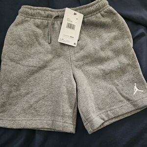 Nike Gray Kids' Fleece Shorts with White Jumpman